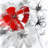 Red & Gray Flowers - Contemporary – Throw Pillow Cover Only, Double-Sided Print, Insert Not Included