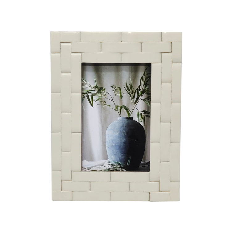 Herringbone Photo Frame - Sage Green, 4x6, Tabletop