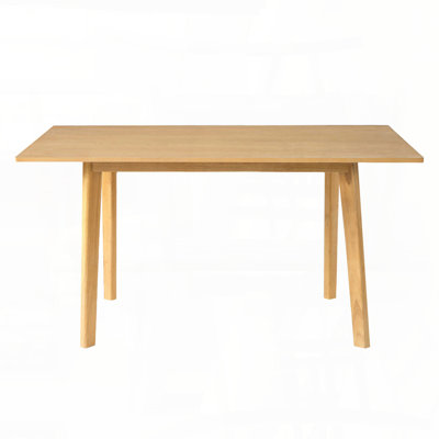 Rustic Farmhouse Rectangular Dining Table with Solid Wood Frame (60", Natural)