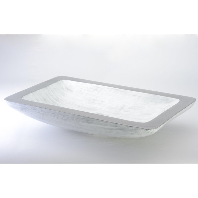 Vogue 25.6'' L Bathroom Sink, White Silver