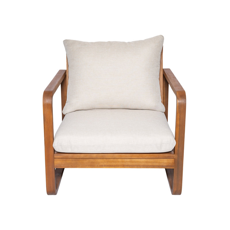 Chaises longues d'extérieur incurvées avec coussins Brynne