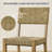 Cledia 21" Wide Rustic Farmhouse Mahogany Wood Ratten Seat Counter Stool-107530863