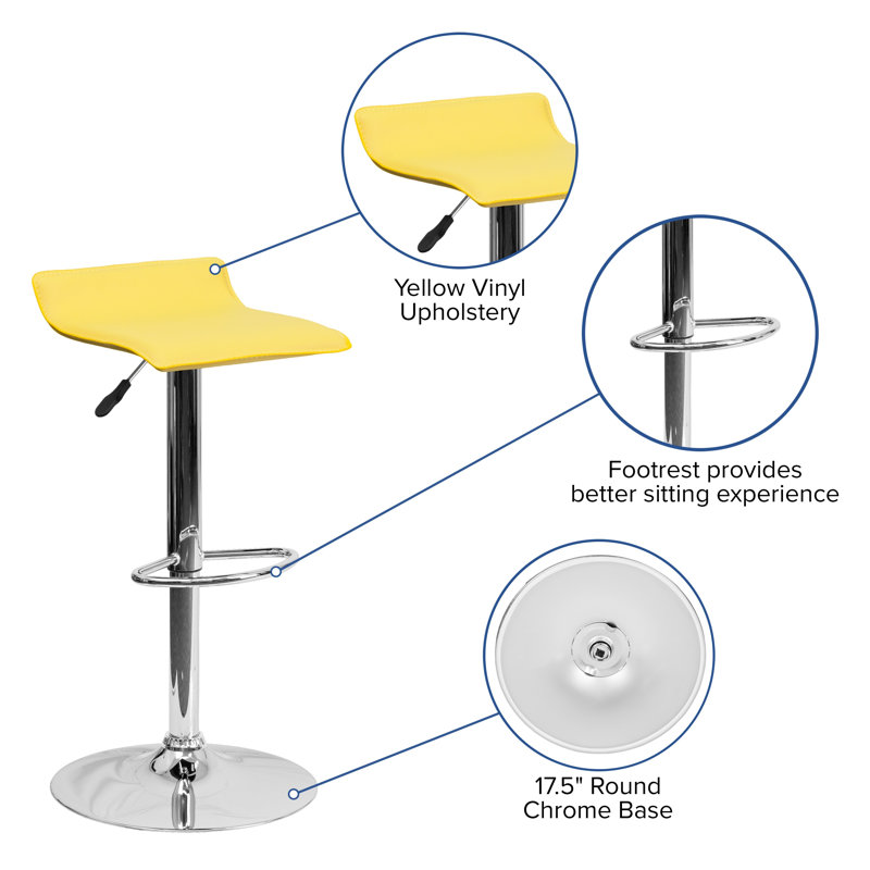 Tabouret de bar Orozco, Jaune
