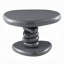 Table de bout Fory, base de galets empilés asymétriques 22 po, gris ultrabrillant-2110353455
