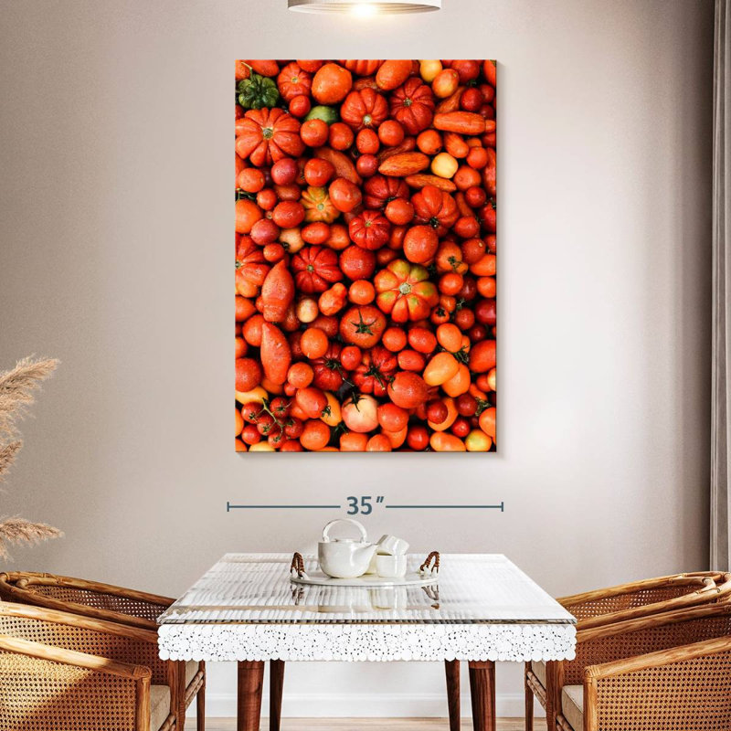Yarlin Red And Orange Vegetables, 51" H x 34" W