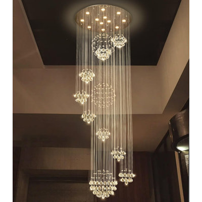 Modern Crystal Dimmable Big Raindrop Chandelier