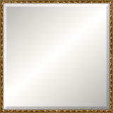 Antique Gold Wave Beveled Signature Mirror