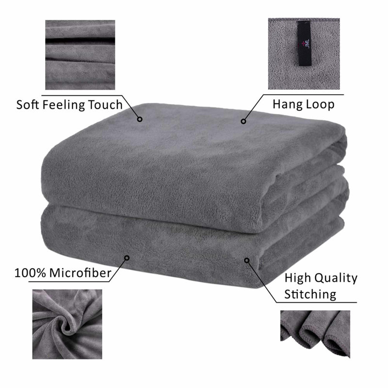 Super Plush Bath Towel, Gray