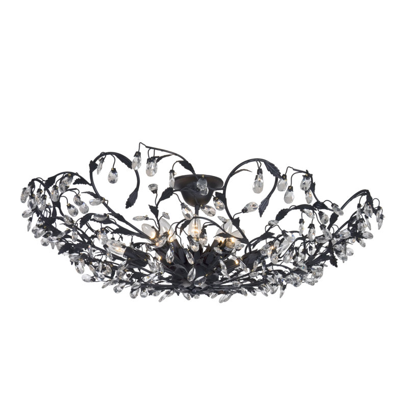Clemmer Semi Flush Mount, Black