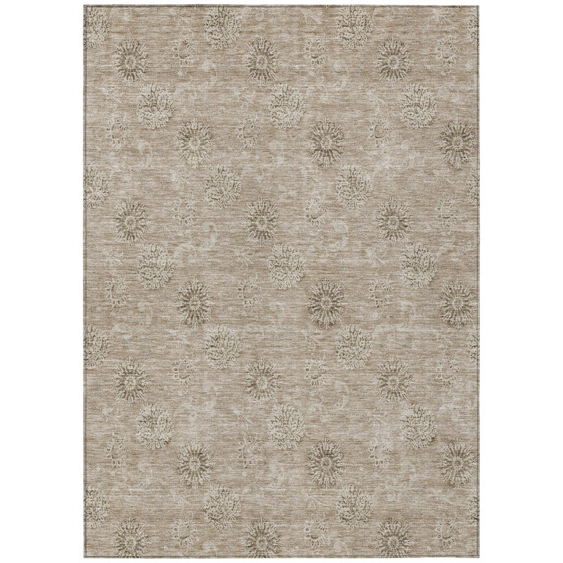 Leis Floral Indoor Rug, Rectangle 3' x 5'