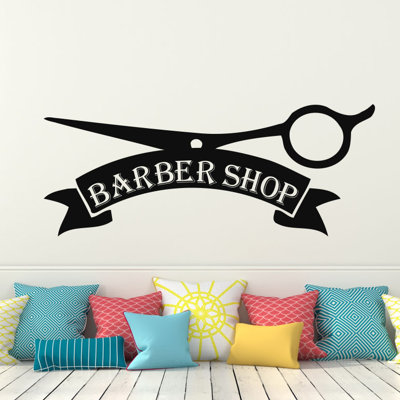 Décalcomanie murale magasin barber