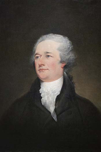 " Alexander Hamilton " by John Trumbull, 42" H x 28" W x 1.5" D