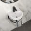 Lavabo de salle de bain simple mural 16 "avec porte-serviettes