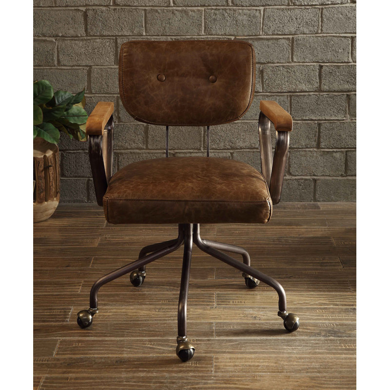 Chaise de bureau Hallie, Brun