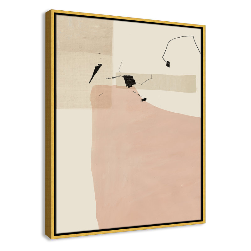 Cartez Soft Tempo - peinture sur toile à cadre flottant, H 29,5 po x l 23,5 po, Cadre doré