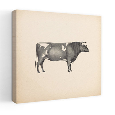«Down On The Farm I No Words», vache abstraite, paysage, art naturel