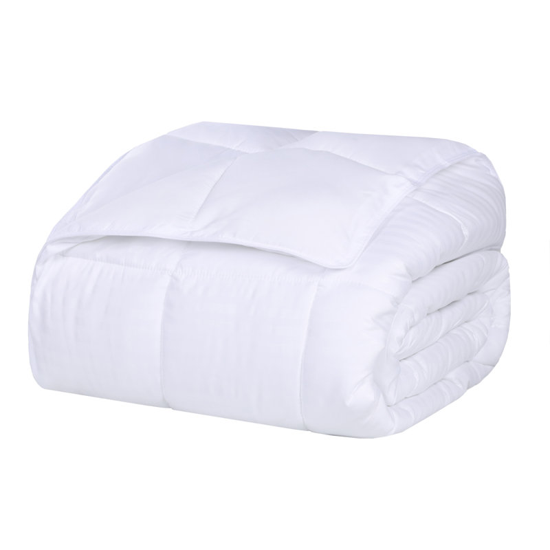 Couverture réversible en duvet synthétique toutes saisons , Blanc, Très grand lit