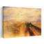 «Rain, Steam & Speed», 1844, reproduction d'art contemporain classique de paysage coucher de soleil-133314767
