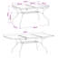 Rectangle Steel Extendable Outdoor Dining Table - 212 cm W 90 cm D