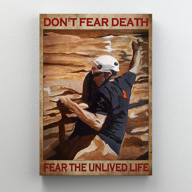 «Man Climbing Mountain» - Don’T Fear, H 36 po x l 24 po x P 2 po