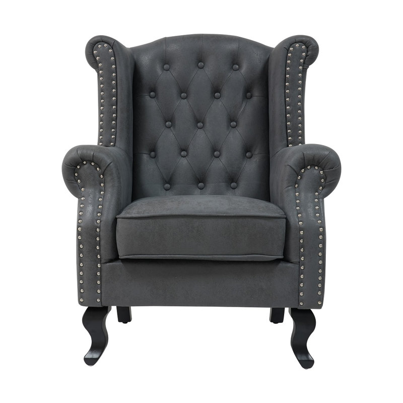Hansen Balmoral Wingback Chair, Grey