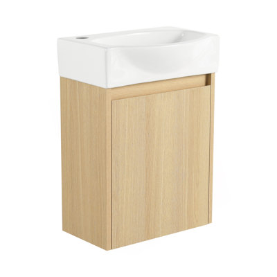Space-Saving Bathroom Vanity With Durable Wood And Functional Design