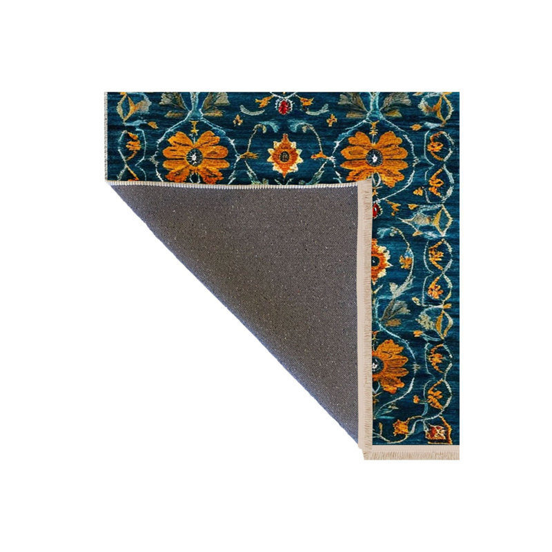 Tapis orange lavable à la machine, Tapis de couloir 3 pi 3 po x 6 pi 7 po inclus
