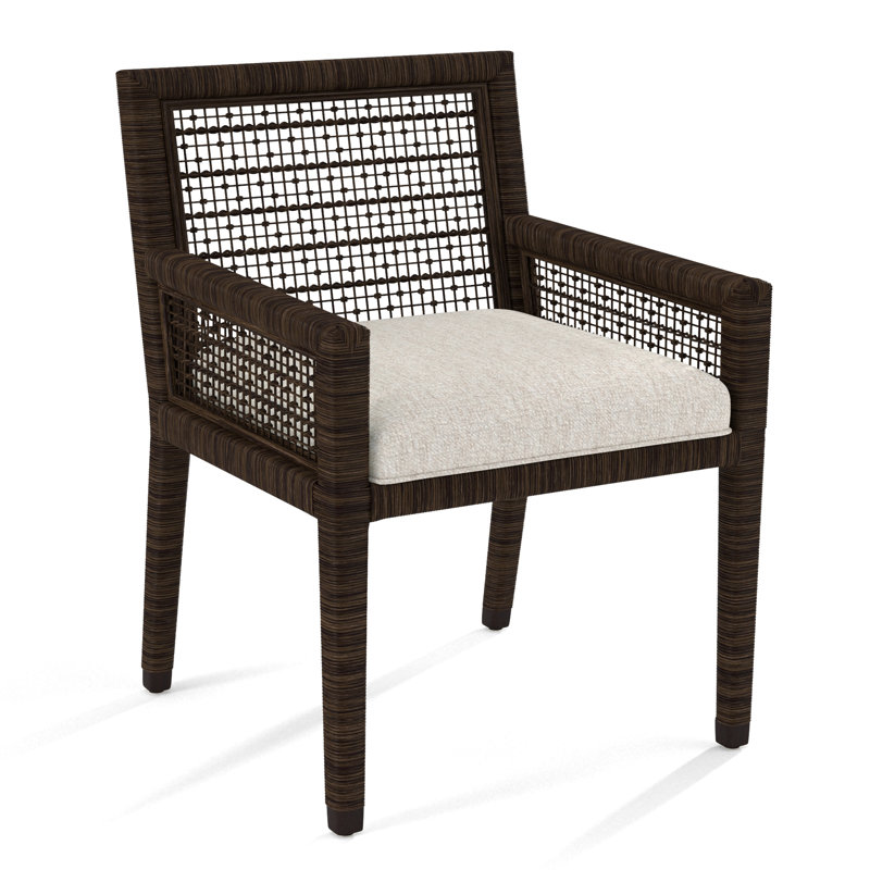 Pine Isle Arm Chair, Coral Textured Plain; 0373-14, Java