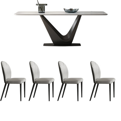 Durable Rock Plate Dining Table Sets.