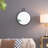 Iron Frame Vertical Round Mirror