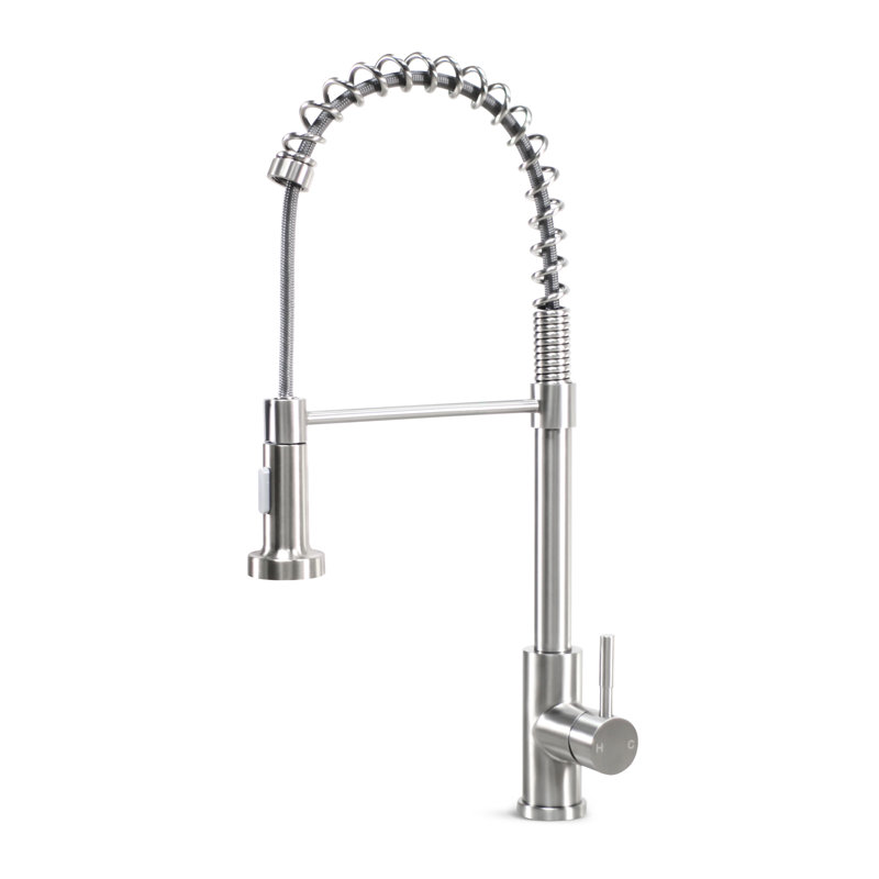 Plumb Tech Pull Down Kitchen Faucet, Brushed Nickel