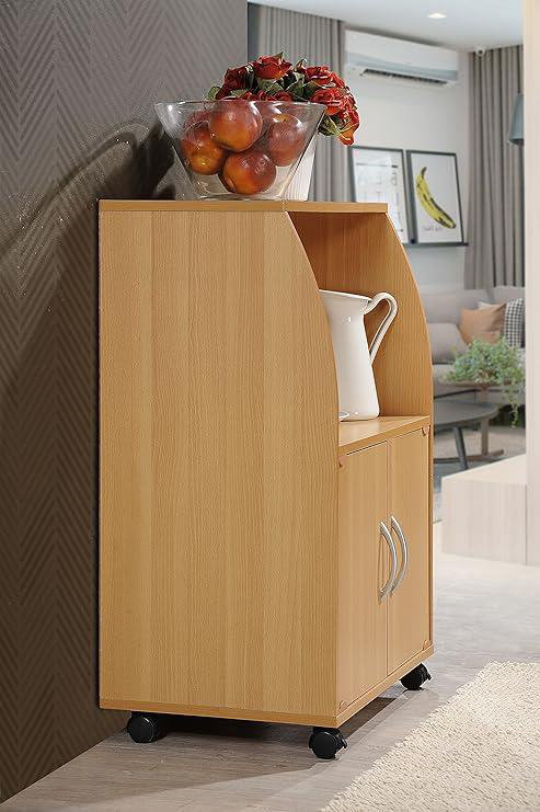 Mikhel Wood Kitchen Island, Beech