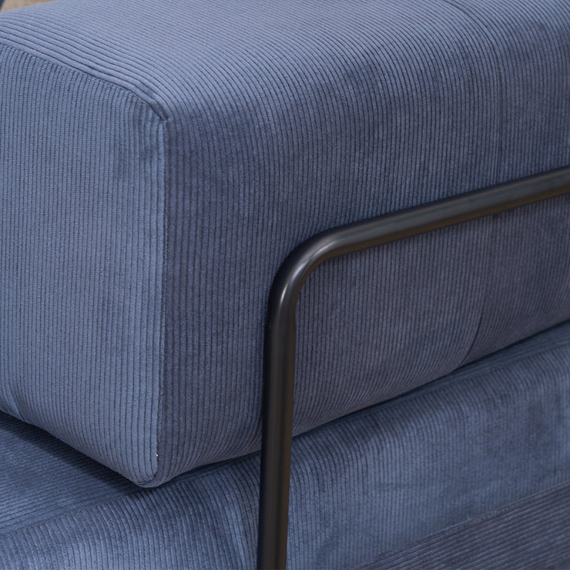 Canapé modulaire en tissu chenille gris Celine, Chenille bleu, H 31,87 po x l 112,17 po x P 64,77 po