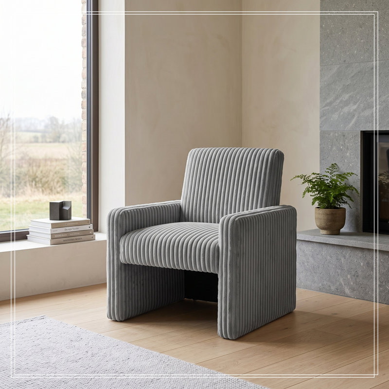 Fauteuil d'appoint avec coussin moelleux, Grey