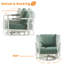 Ensemble de conversation pour patio en aluminium à 7 places avec fauteuils pivotants et foyer-1497799530