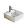 Modern Ceramic Square Vessel Bathroom Sink with Overflow