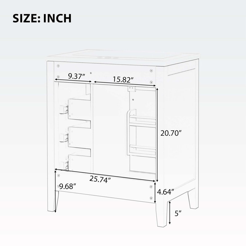 Armoire de salle de bain Mirveta, Blanc