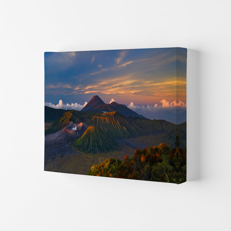 Volcano Dawn by Karsten Wrobel - Print on Canvas, 29.7cm H x 42cm W x 4cm D, Wrapped Canvas