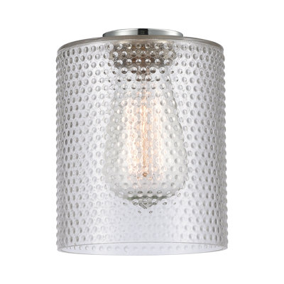 Leilani 8'' H Glass Drum Pendant Shade