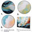 Azur bleu blanc Fusion I - ensemble de 5 peintures murales abstraites-1711500374