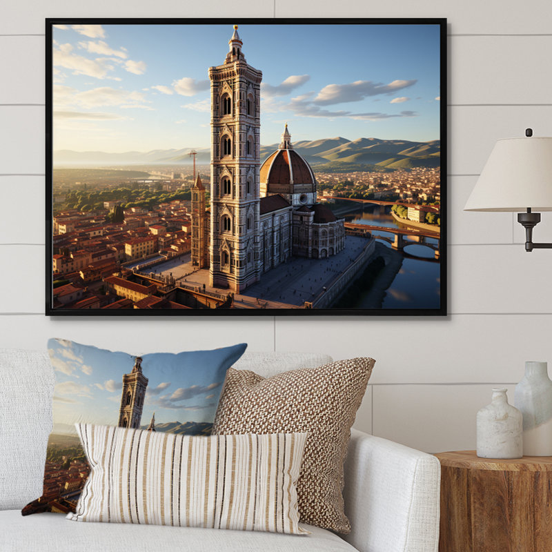Italy Santa Maria Del - Italy Canvas Prints, H 30 po x l 40 po, Cadre flottant noir