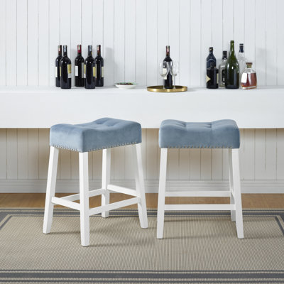 Ensemble de tabourets à hauteur de comptoir en velours Morovo