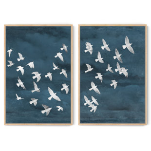 Paire d'oiseaux en vol (Ensemble de 2)