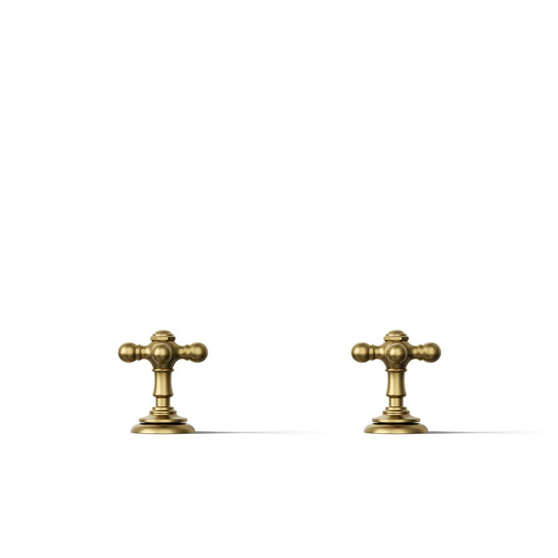 Prname to Kohler Artifacts Bathroom Tub Cross Handles, Brushed Brass