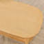 Table basse élégante en grain de bois avec tablette inférieure en rotin - Design moderne