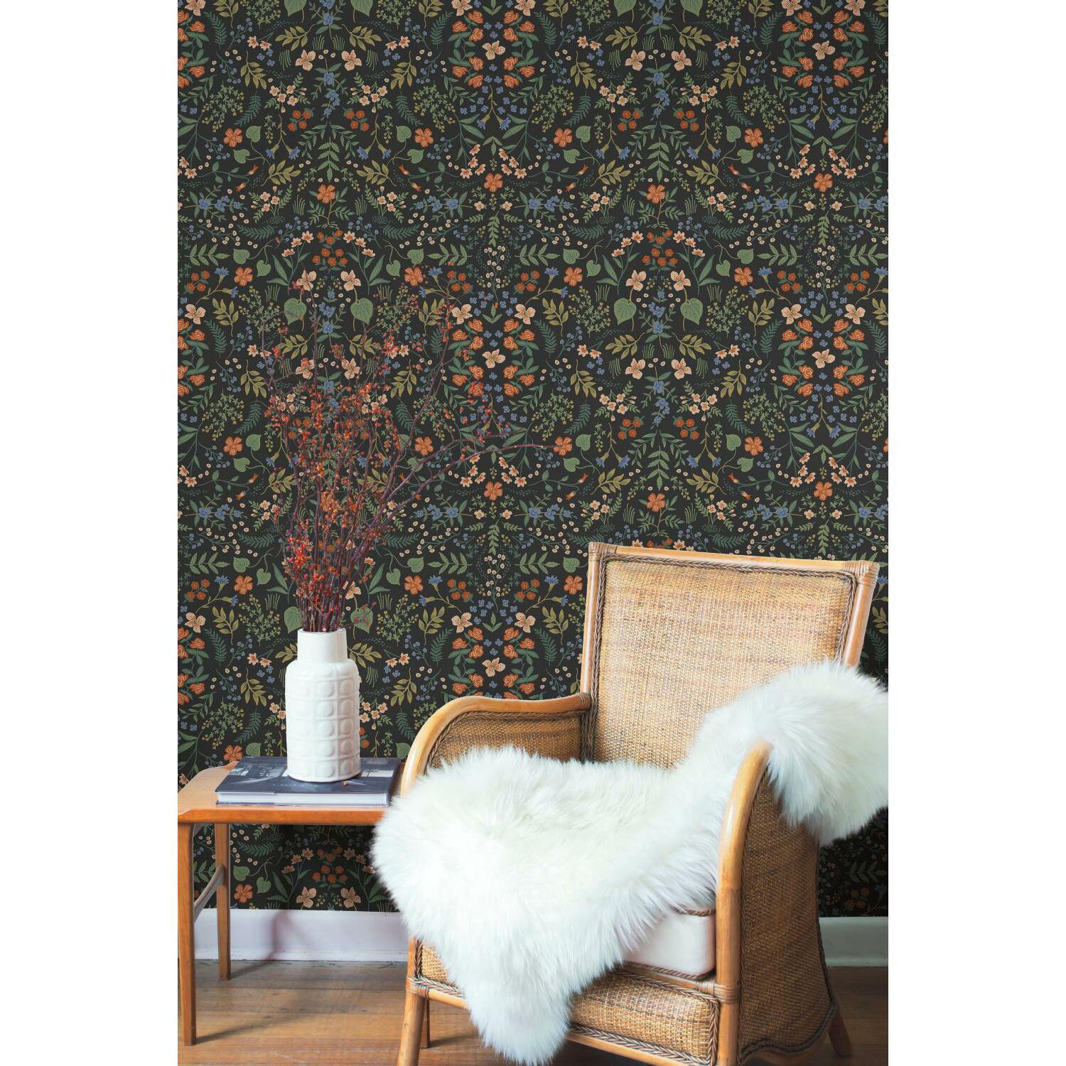 Wildwood Wallpaper Double Roll, Black