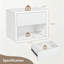 2Pcs White Floating Nightstand with Drawer