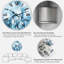 Horloge murale Modern Blue Waves - Blue and White-1166491831