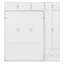 Grand lit escamotable mural avec armoire, tablettes et garde-robe, lit plateforme pliable peu encombrant, blanc-1143575902