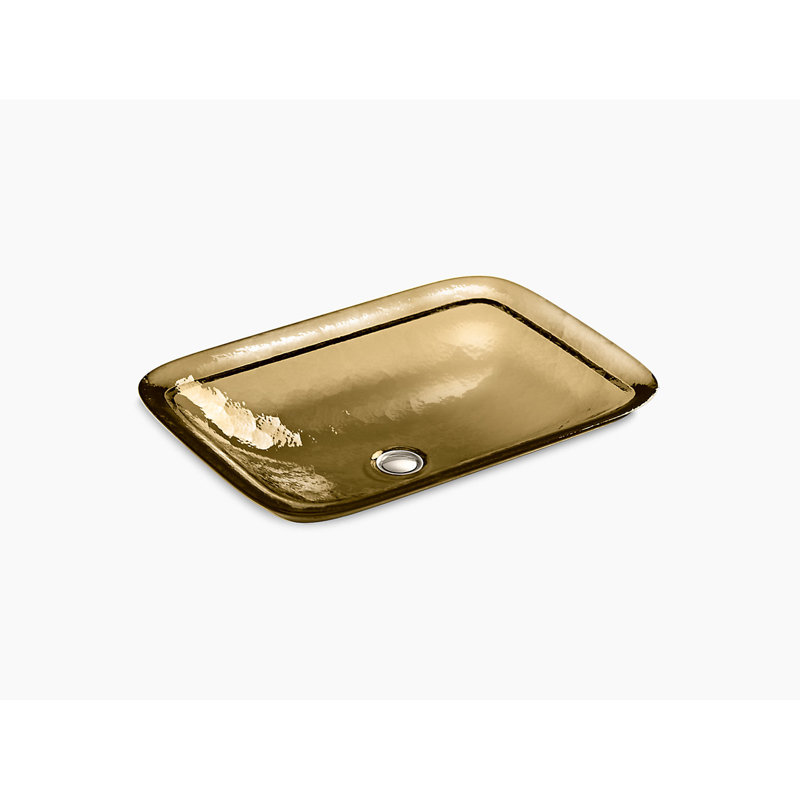 Kohler Inia, Artist Editions Rectangle Glass Wading Pool Bathroom Sink, Translucent Sandal